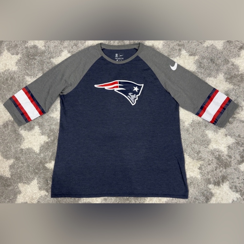 New England Patriots NFL Football Nike 3/4 Sleeve T-Shirt Women's Size 2XL